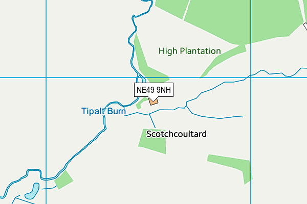 NE49 9NH map - OS VectorMap District (Ordnance Survey)