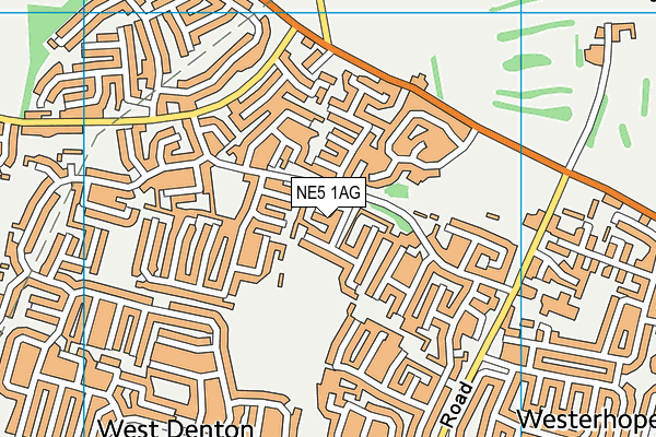 NE5 1AG map - OS VectorMap District (Ordnance Survey)