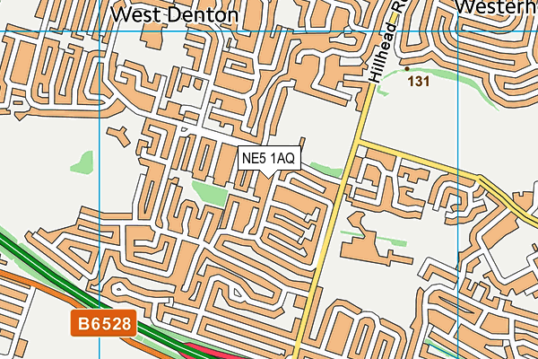 NE5 1AQ map - OS VectorMap District (Ordnance Survey)