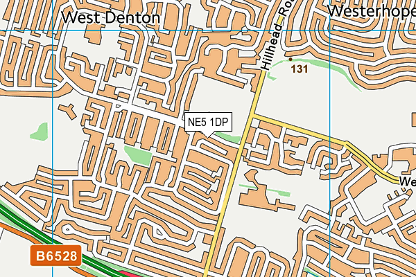 NE5 1DP map - OS VectorMap District (Ordnance Survey)