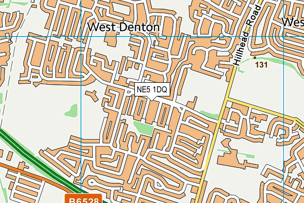 NE5 1DQ map - OS VectorMap District (Ordnance Survey)