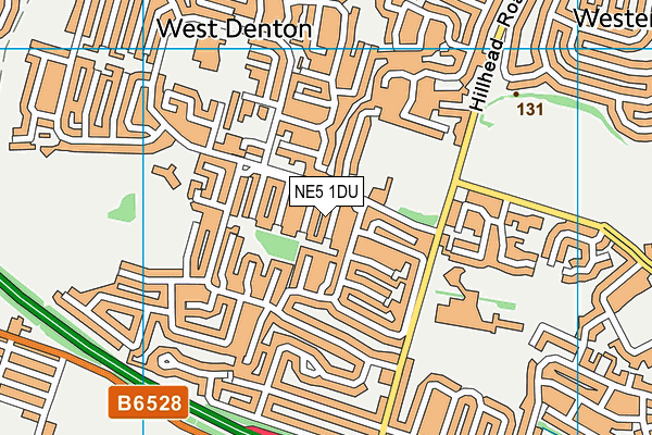 NE5 1DU map - OS VectorMap District (Ordnance Survey)