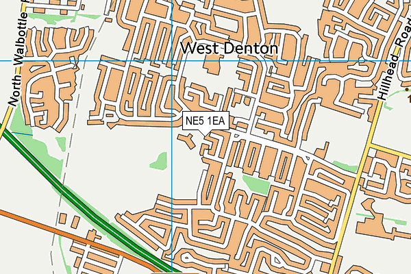 NE5 1EA map - OS VectorMap District (Ordnance Survey)