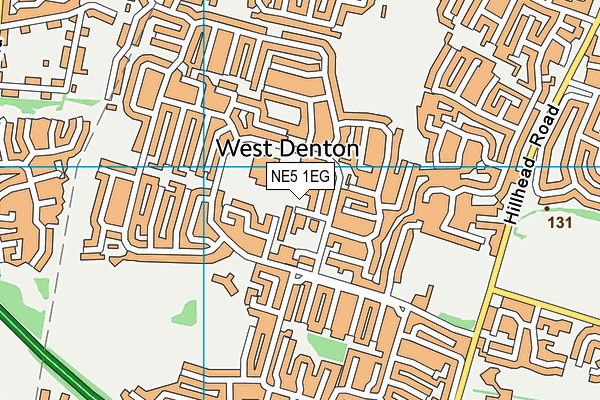 NE5 1EG map - OS VectorMap District (Ordnance Survey)