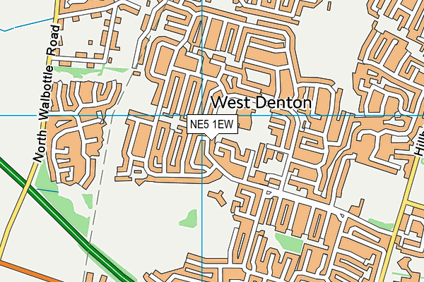 NE5 1EW map - OS VectorMap District (Ordnance Survey)