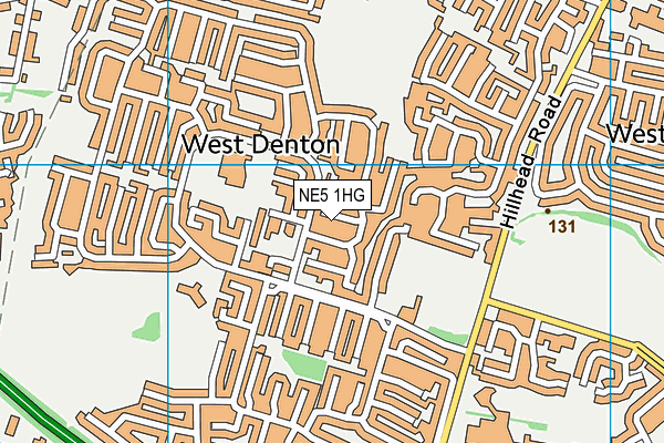 NE5 1HG map - OS VectorMap District (Ordnance Survey)