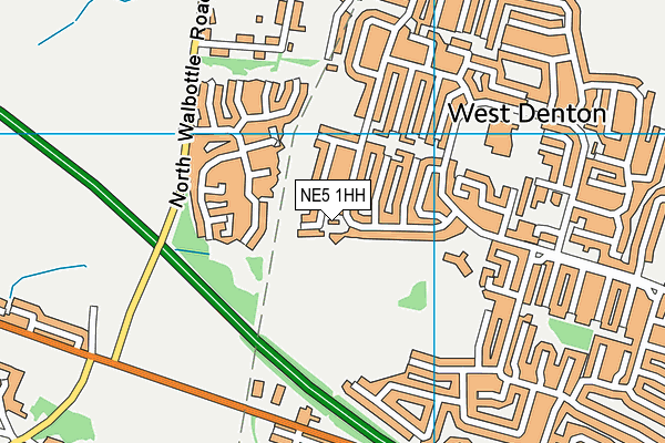 NE5 1HH map - OS VectorMap District (Ordnance Survey)