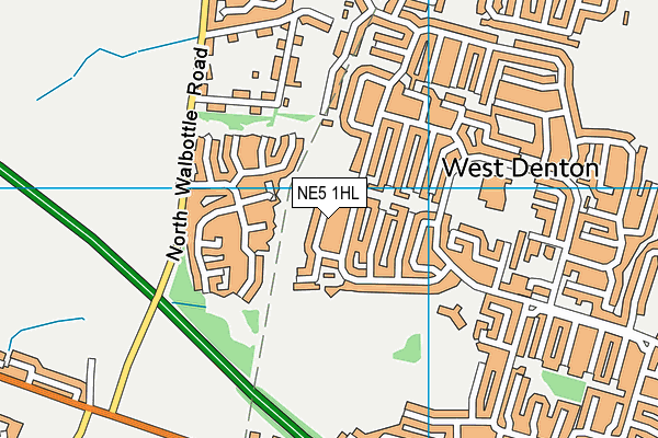 NE5 1HL map - OS VectorMap District (Ordnance Survey)