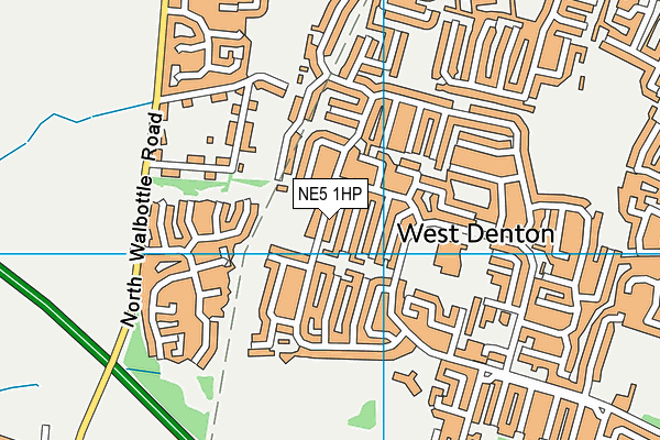 NE5 1HP map - OS VectorMap District (Ordnance Survey)