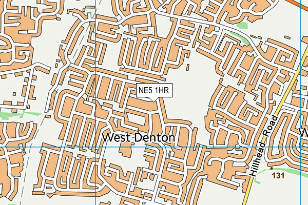 NE5 1HR map - OS VectorMap District (Ordnance Survey)