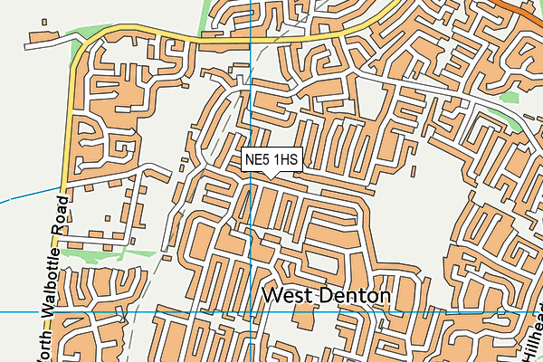 NE5 1HS map - OS VectorMap District (Ordnance Survey)