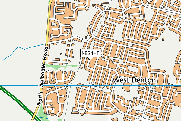 NE5 1HT map - OS VectorMap District (Ordnance Survey)