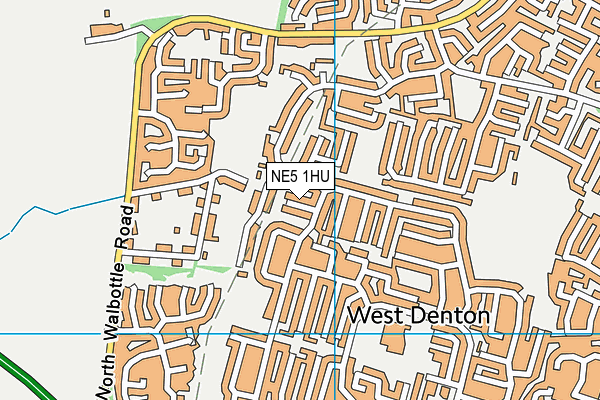 NE5 1HU map - OS VectorMap District (Ordnance Survey)