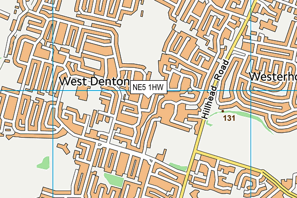 NE5 1HW map - OS VectorMap District (Ordnance Survey)