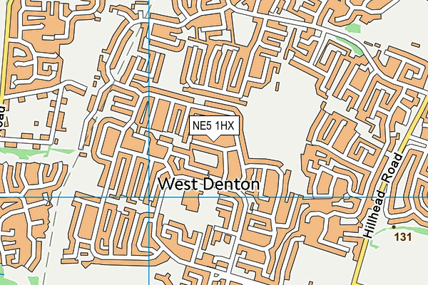 NE5 1HX map - OS VectorMap District (Ordnance Survey)
