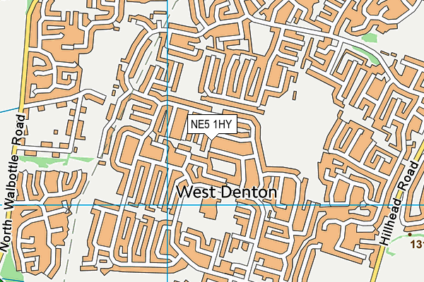 NE5 1HY map - OS VectorMap District (Ordnance Survey)