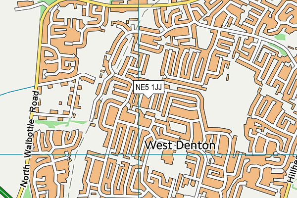 NE5 1JJ map - OS VectorMap District (Ordnance Survey)