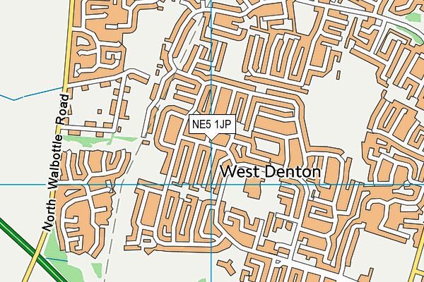 NE5 1JP map - OS VectorMap District (Ordnance Survey)