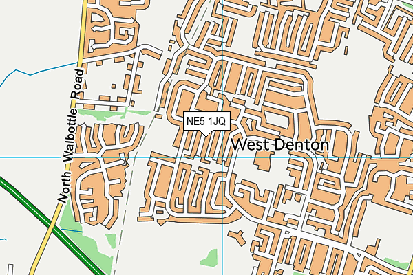 NE5 1JQ map - OS VectorMap District (Ordnance Survey)