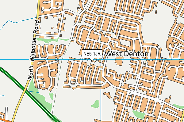 NE5 1JR map - OS VectorMap District (Ordnance Survey)