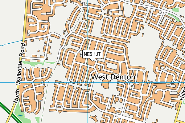 NE5 1JT map - OS VectorMap District (Ordnance Survey)