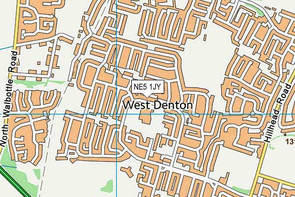NE5 1JY map - OS VectorMap District (Ordnance Survey)