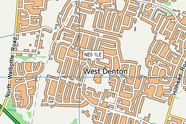 NE5 1LE map - OS VectorMap District (Ordnance Survey)