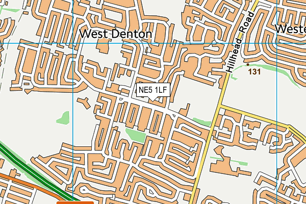 NE5 1LF map - OS VectorMap District (Ordnance Survey)