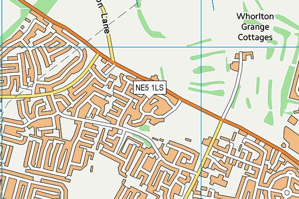 NE5 1LS map - OS VectorMap District (Ordnance Survey)