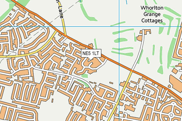 NE5 1LT map - OS VectorMap District (Ordnance Survey)