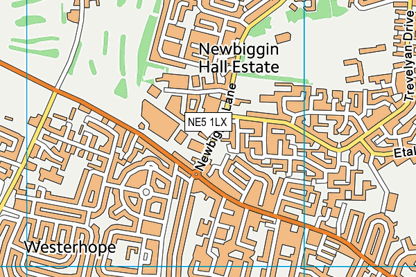 NE5 1LX map - OS VectorMap District (Ordnance Survey)