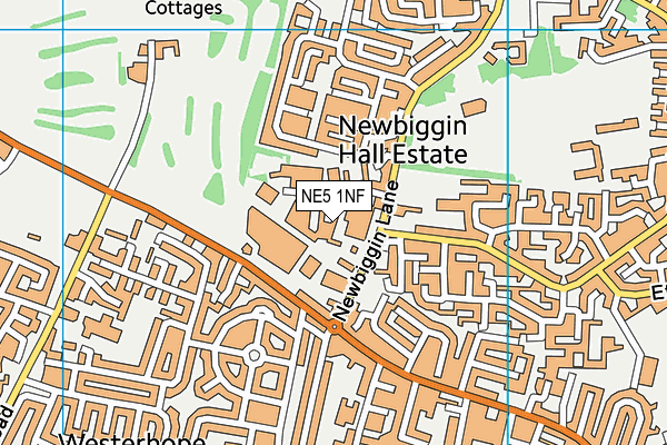 NE5 1NF map - OS VectorMap District (Ordnance Survey)