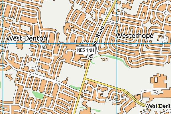 NE5 1NH map - OS VectorMap District (Ordnance Survey)