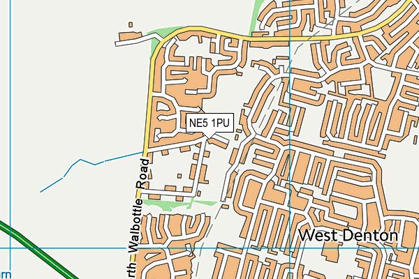 NE5 1PU map - OS VectorMap District (Ordnance Survey)