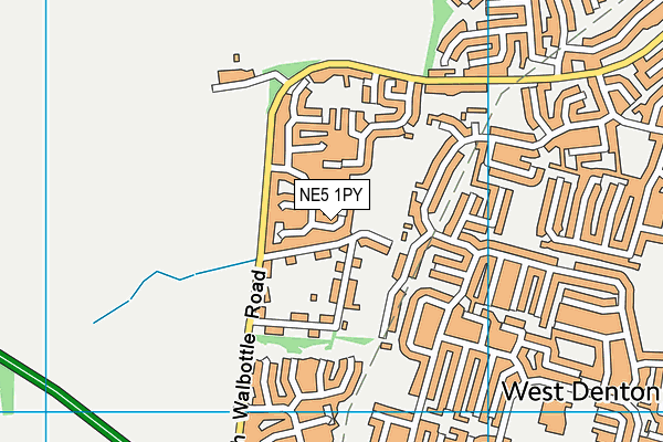 NE5 1PY map - OS VectorMap District (Ordnance Survey)