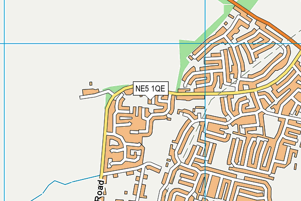 NE5 1QE map - OS VectorMap District (Ordnance Survey)