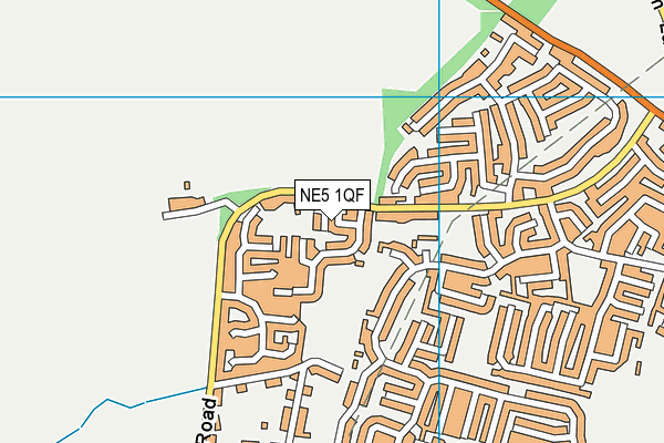 NE5 1QF map - OS VectorMap District (Ordnance Survey)
