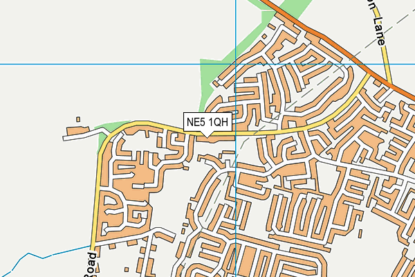 NE5 1QH map - OS VectorMap District (Ordnance Survey)