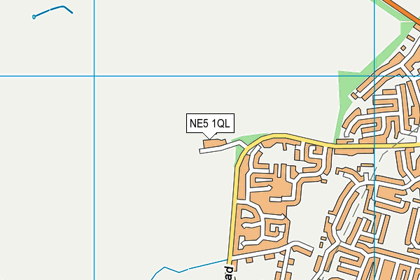 NE5 1QL map - OS VectorMap District (Ordnance Survey)