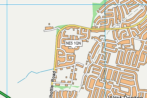 NE5 1QN map - OS VectorMap District (Ordnance Survey)