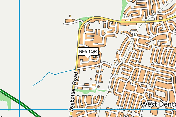 NE5 1QR map - OS VectorMap District (Ordnance Survey)