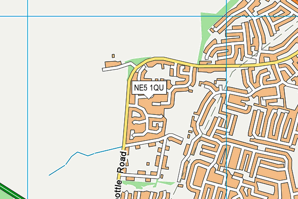 NE5 1QU map - OS VectorMap District (Ordnance Survey)