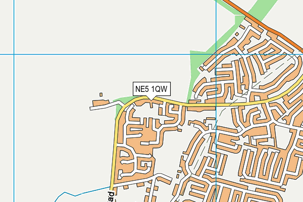NE5 1QW map - OS VectorMap District (Ordnance Survey)