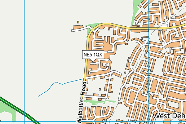 NE5 1QX map - OS VectorMap District (Ordnance Survey)