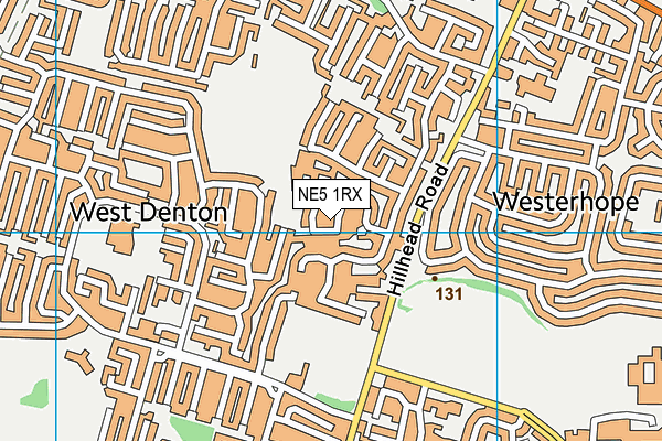 NE5 1RX map - OS VectorMap District (Ordnance Survey)
