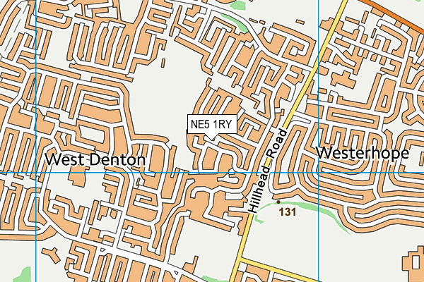 NE5 1RY map - OS VectorMap District (Ordnance Survey)
