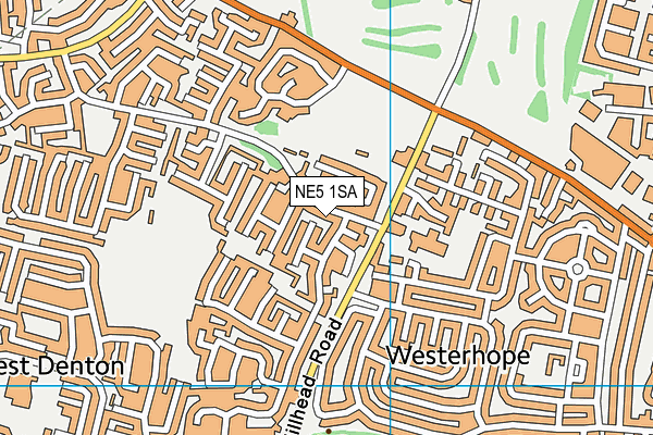 NE5 1SA map - OS VectorMap District (Ordnance Survey)