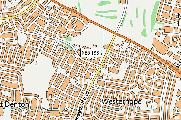 NE5 1SB map - OS VectorMap District (Ordnance Survey)