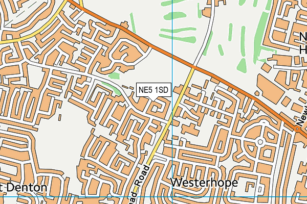 NE5 1SD map - OS VectorMap District (Ordnance Survey)