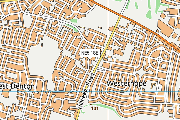 NE5 1SE map - OS VectorMap District (Ordnance Survey)